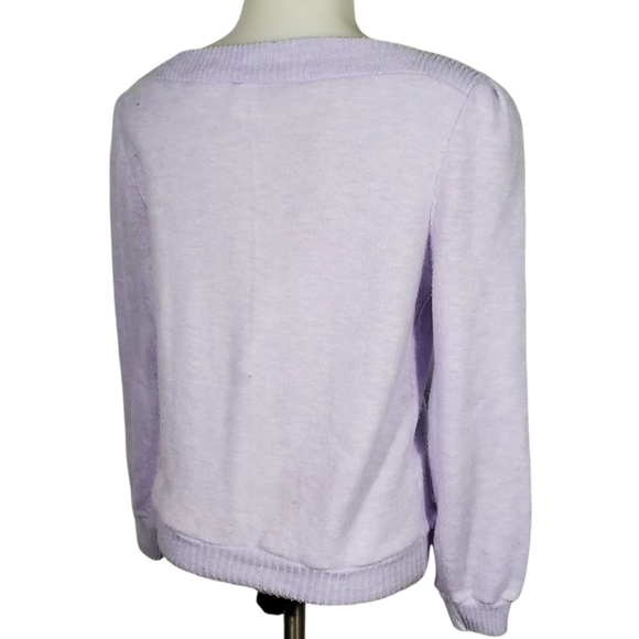 VARIETY Purple Boatneck Embroidered Sweater sizeM - Picture 6 of 13
